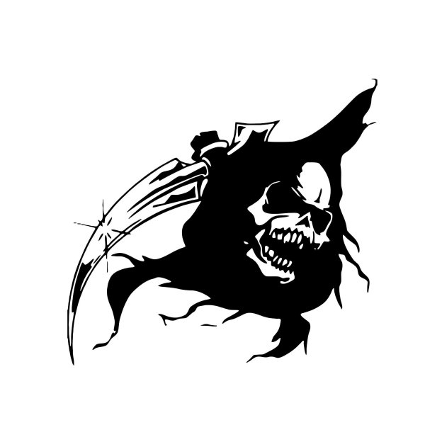 Наклейка смерть с косой