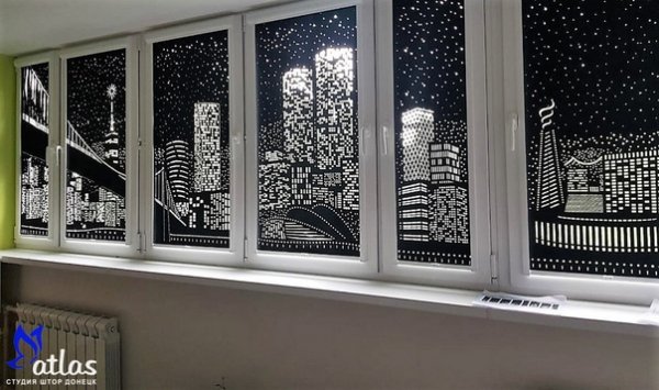 Интерьерные наклейки на окна от солнца