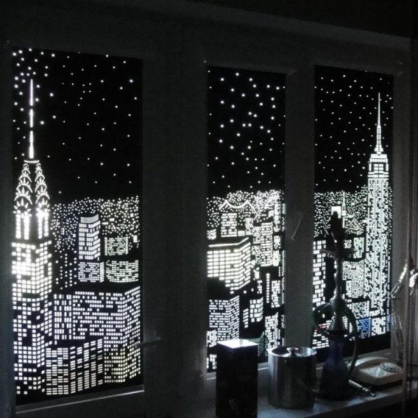 Пленка солнцезащитная зеркальная для окон - 80 x 300 см