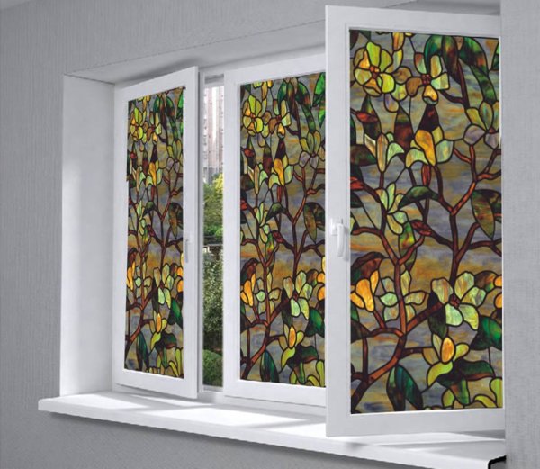 Наклейка на окно кружево