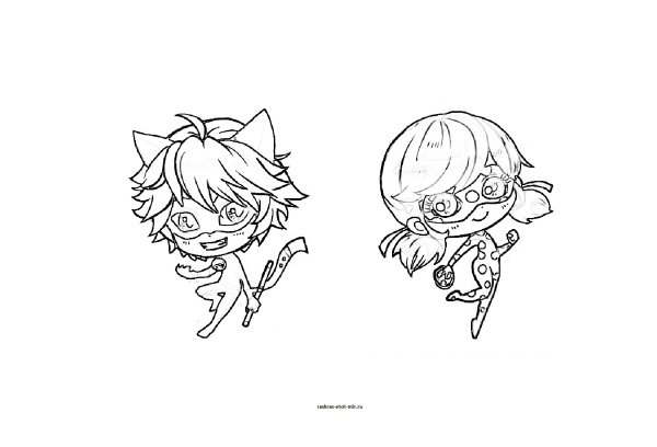 Раскраска леди баг и супер кот