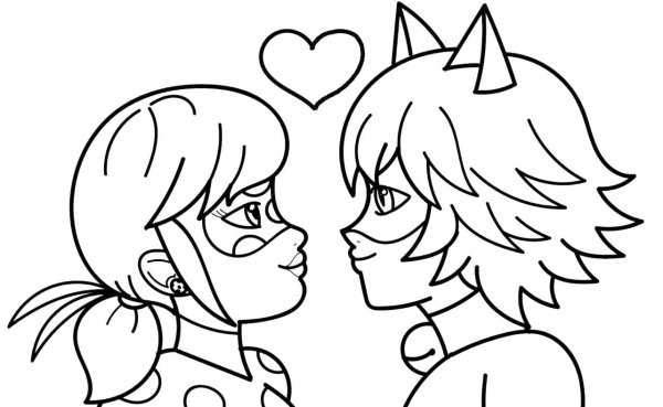 Раскраска леди баг и супер кот