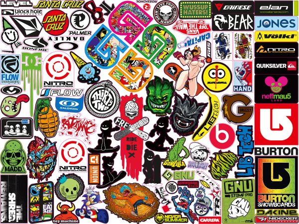 Много наклеек