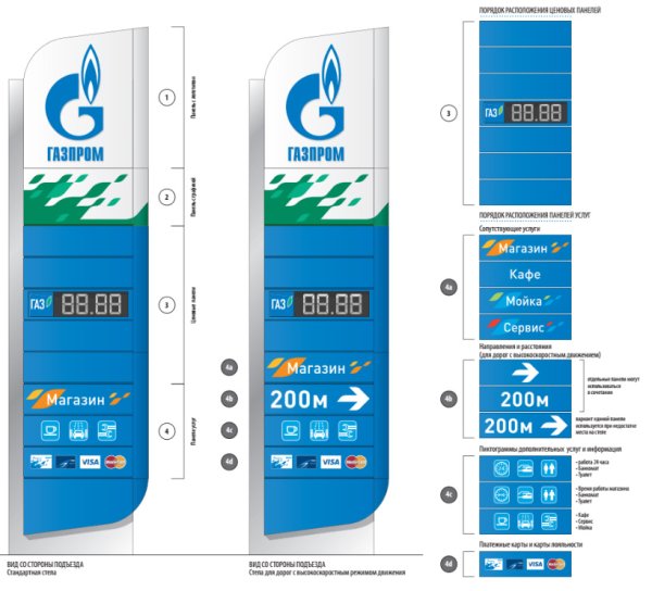 Газпром фирменные цвета