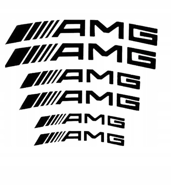 Металлические наклейки AMG w212