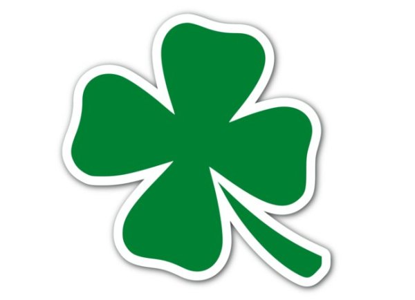 Листик Клевер наклейка