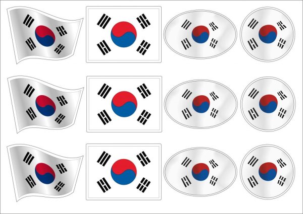 Стикер флаг Южная Корея