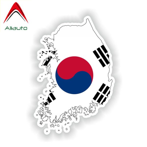 Южная Корея флаг на карте