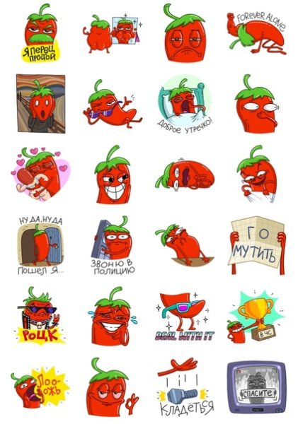 Стикеры Эдисона перца телеграм