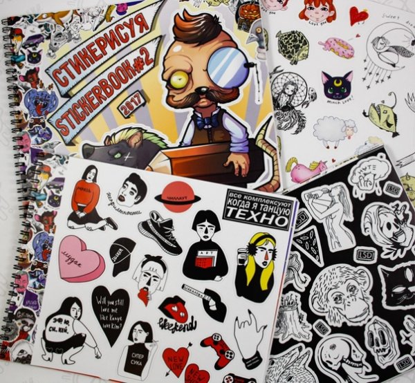 Наклейки в стиле Эдисона