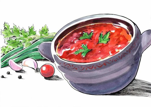 Борщ этикетка на банку