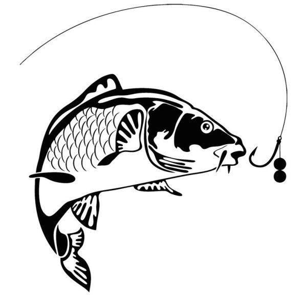 Карп силуэт