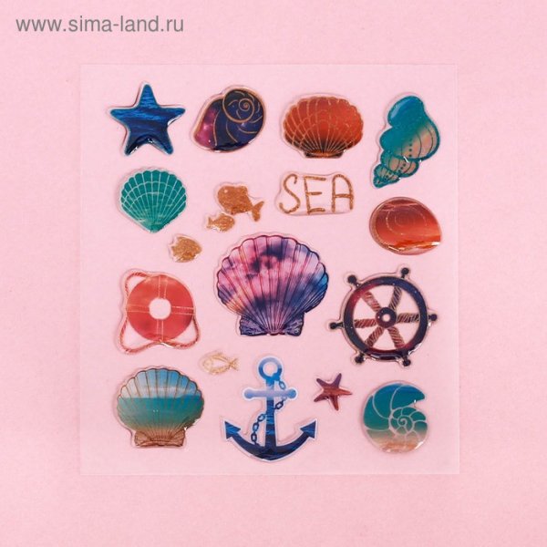 Морские обитатели в наклейках