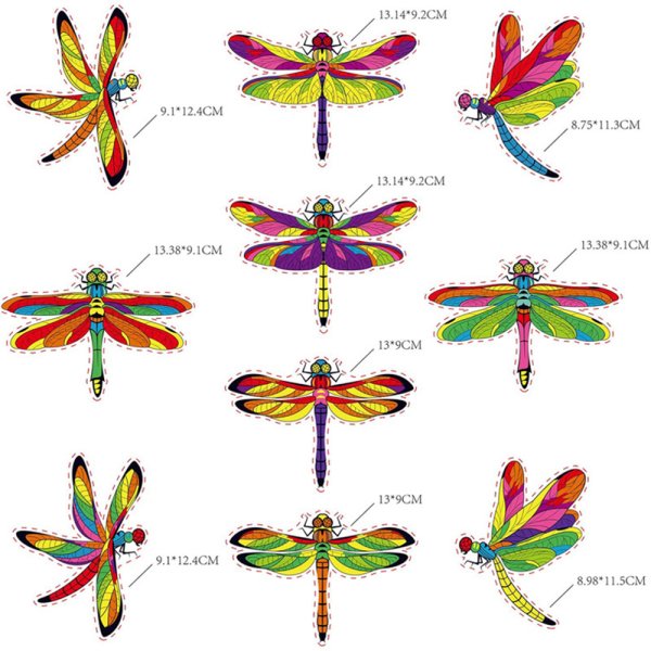 Наклейки Стрекоза цветы