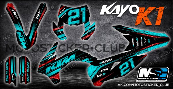 Kayo k1 в наклейках КТМ