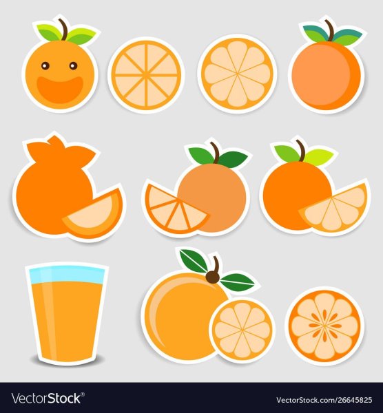 Апельсиновые наклейки