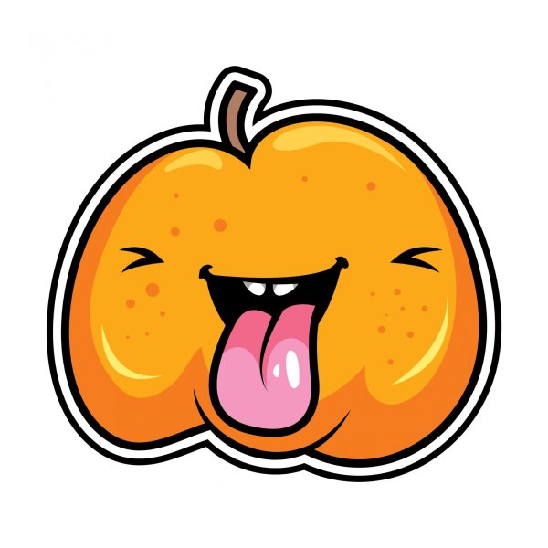 Оранжевый стикер стикер