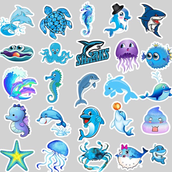 Наклейки дельфинчики