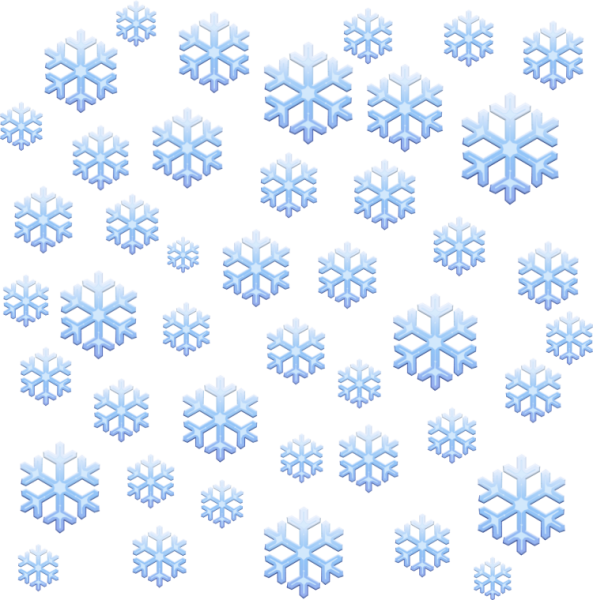 Много снежинок