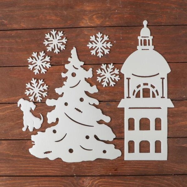 Декоративные наклейки снег