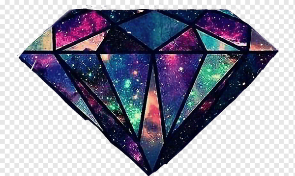 Алмаз на фоне космоса