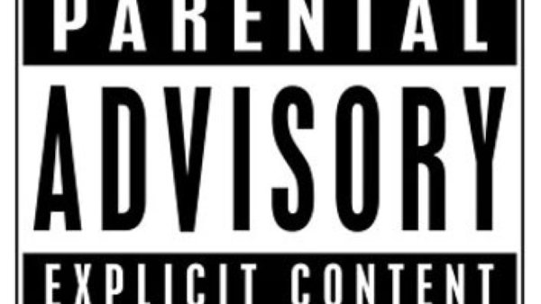 Parental Advisory Explicit content белые буквы
