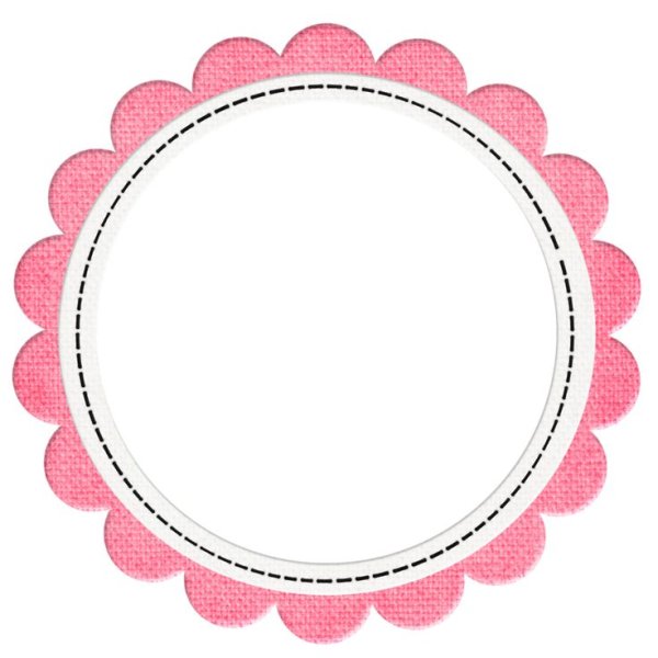 Круглая рамка из сердечек