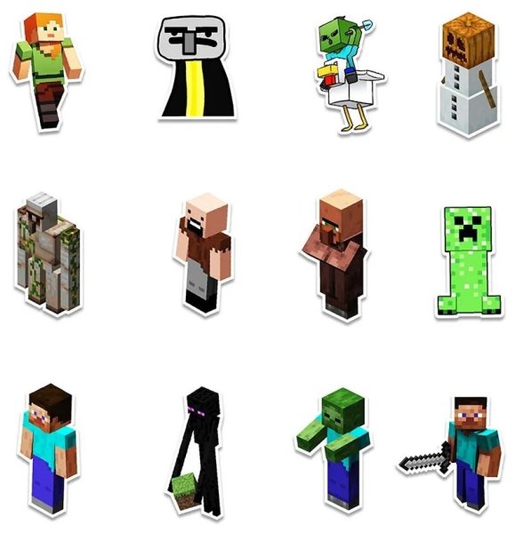 Стикеры майнкрафт для распечатки
