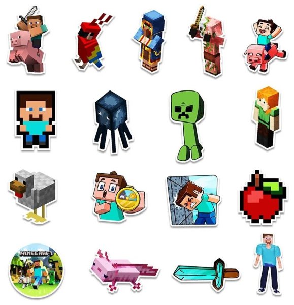 Стикеры из МАЙНКРАФТА