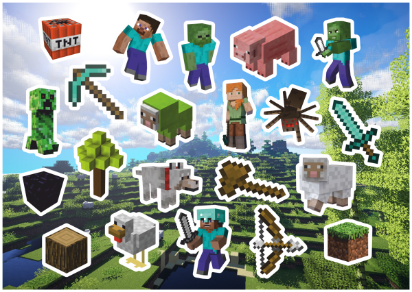 Стикеры майнкрафт