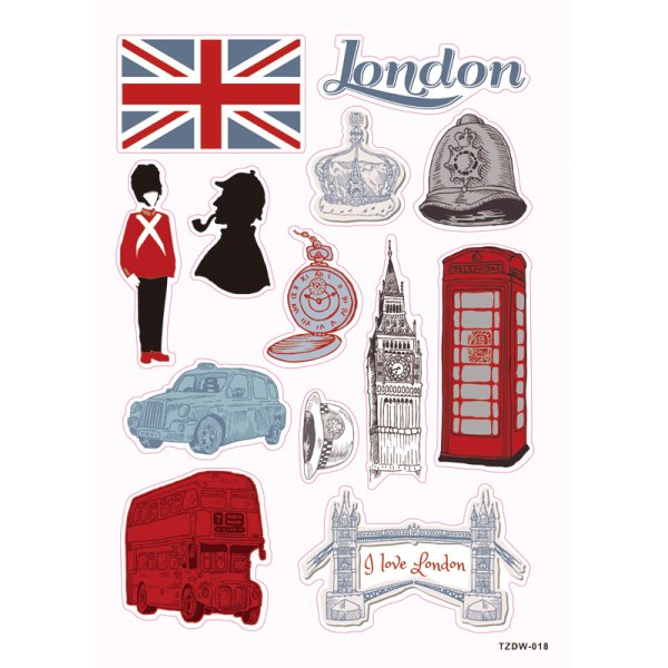 Наклейка в стиле Лондон