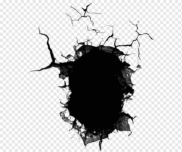 Трещины на прозрачном фоне