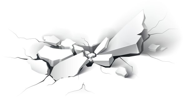 Трещины на белом фоне