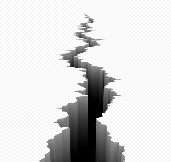 Вертикальные прозрачные фоны трещины