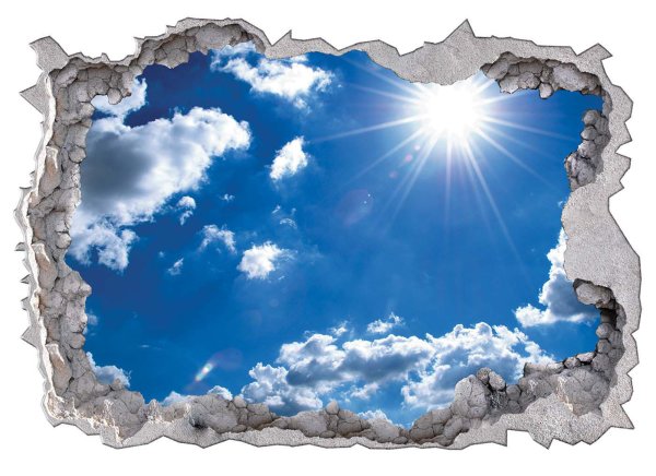 Наклейки дыра в стене