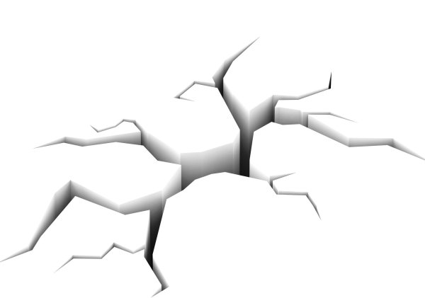 Трещины на прозрачном фоне