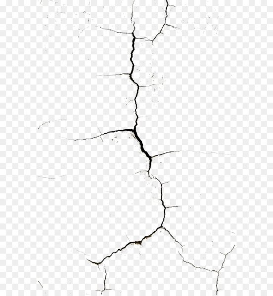 Трещина без фона