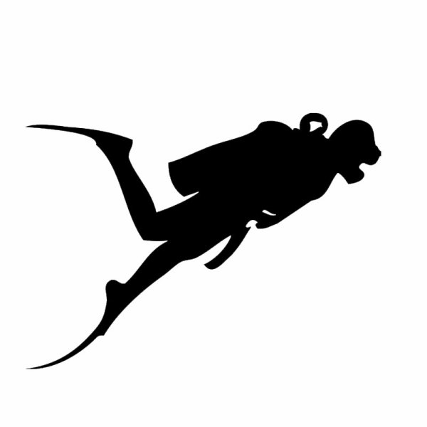 Дайвер силуэт