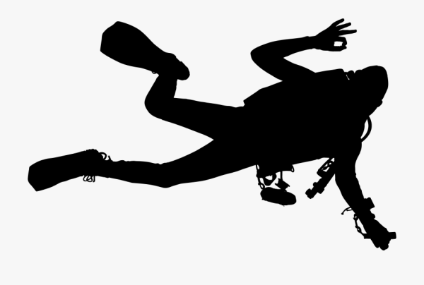 Наклейка на авто "дайвер"