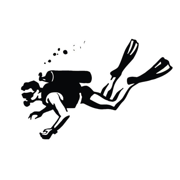 Наклейка на авто "дайвер"