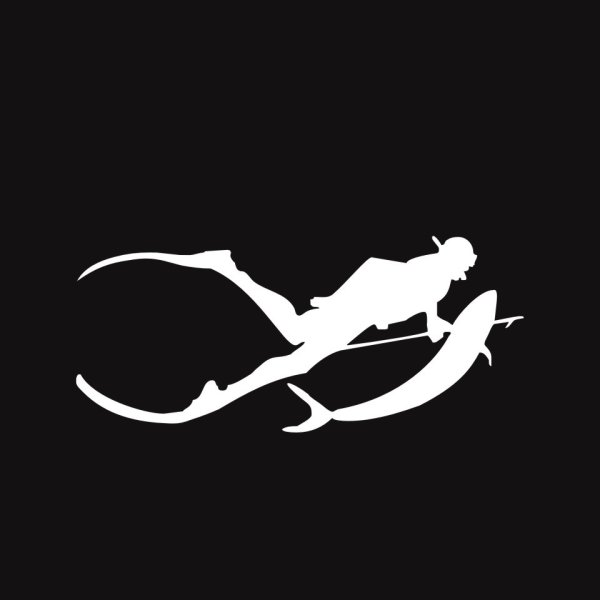 Наклейка подводного охотника