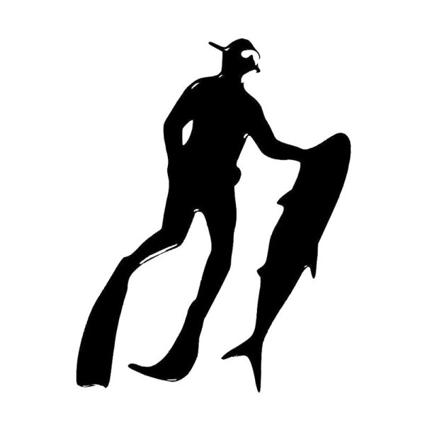 Аквалангист силуэт