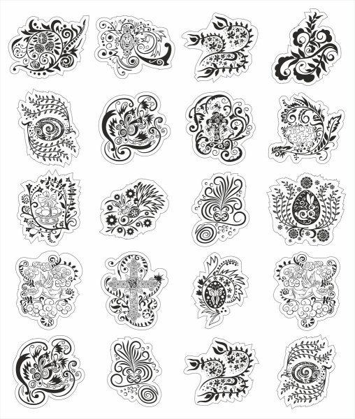 Наклейка цветочный узор