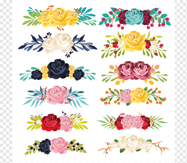 Цветочный узор горизонтальный