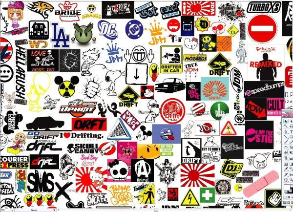 Круглые тематические наклейки космос