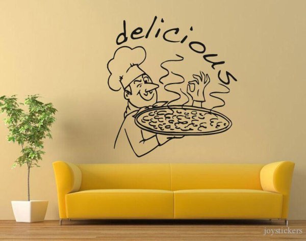 Роспись стен в пиццерии