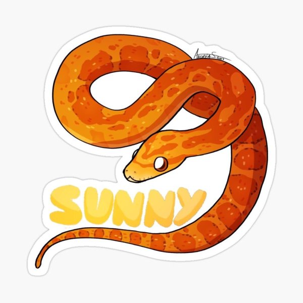 Змея стикер