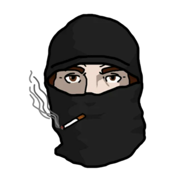 Маска бандита на белом фоне