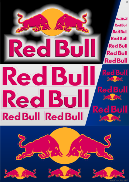Наклейки Red bull