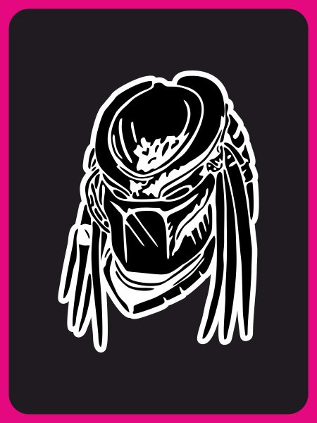 Хищник наклейка на машину